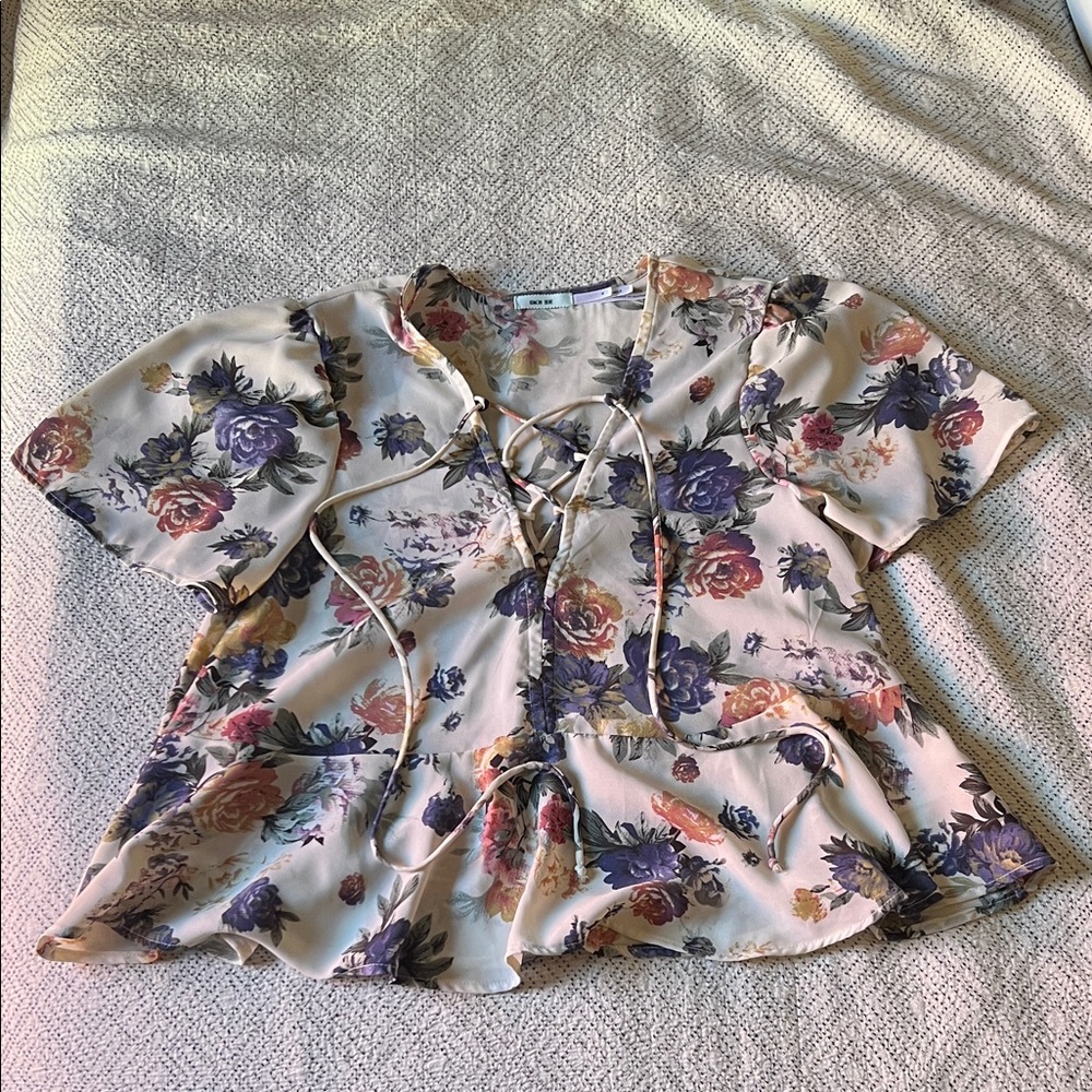 Urban Outfitters Multicolor Floral Blouse